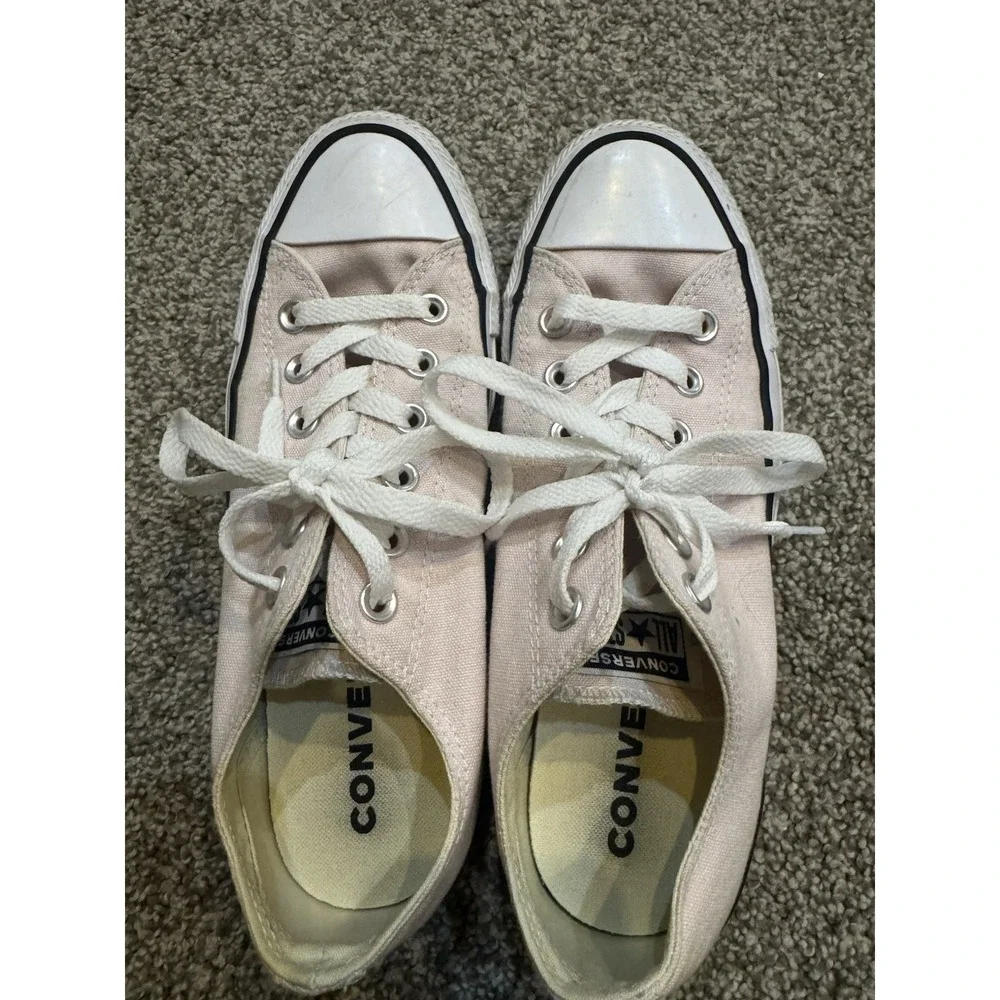 Converse Shoes Womens 8 Sneakers Lace‎ Up Lite Pink Canvas